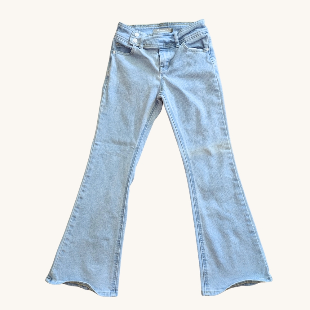 Girl's Light Blue Flared Jeans